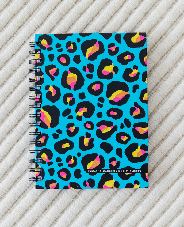Classic Blue Leopard Deluxe Notebook
