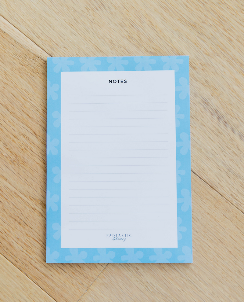 Blue-tiful Blooms Notepad