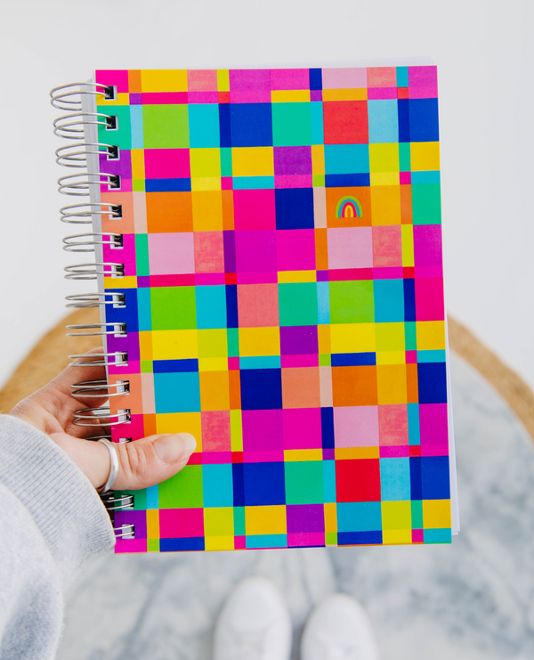 Rainbow Gingham Notebook