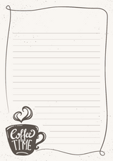 Tea & Coffee Mixed Design Notepad [Lined]