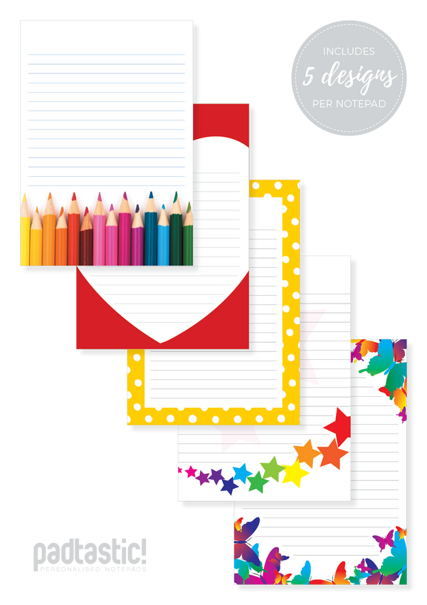 Bold & Bright Mixed Design Notepad [Lined]