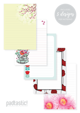 Flowers Mixed Design Notepad [Lined]