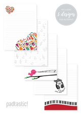 Music Mixed Design Notepad [Lined]