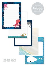 Under the Sea Mixed Design Notepad [Lined]