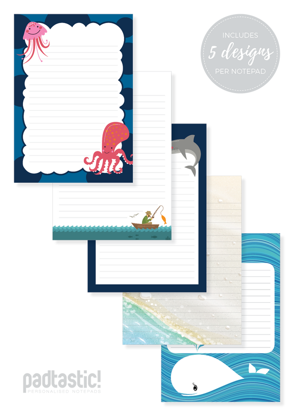 Under the Sea Mixed Design Notepad [Lined]