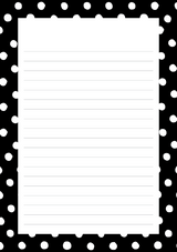 Polka Dots Mixed Design Notepad [Lined]