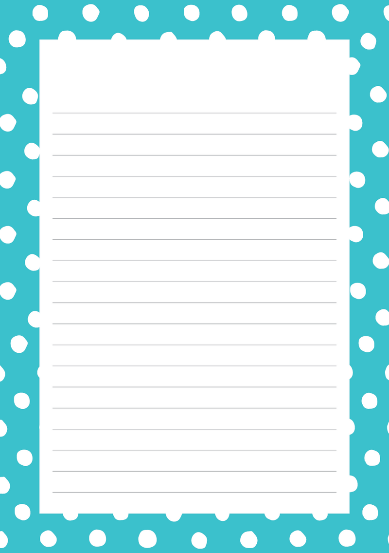 Polka Dots Mixed Design Notepad [Lined]