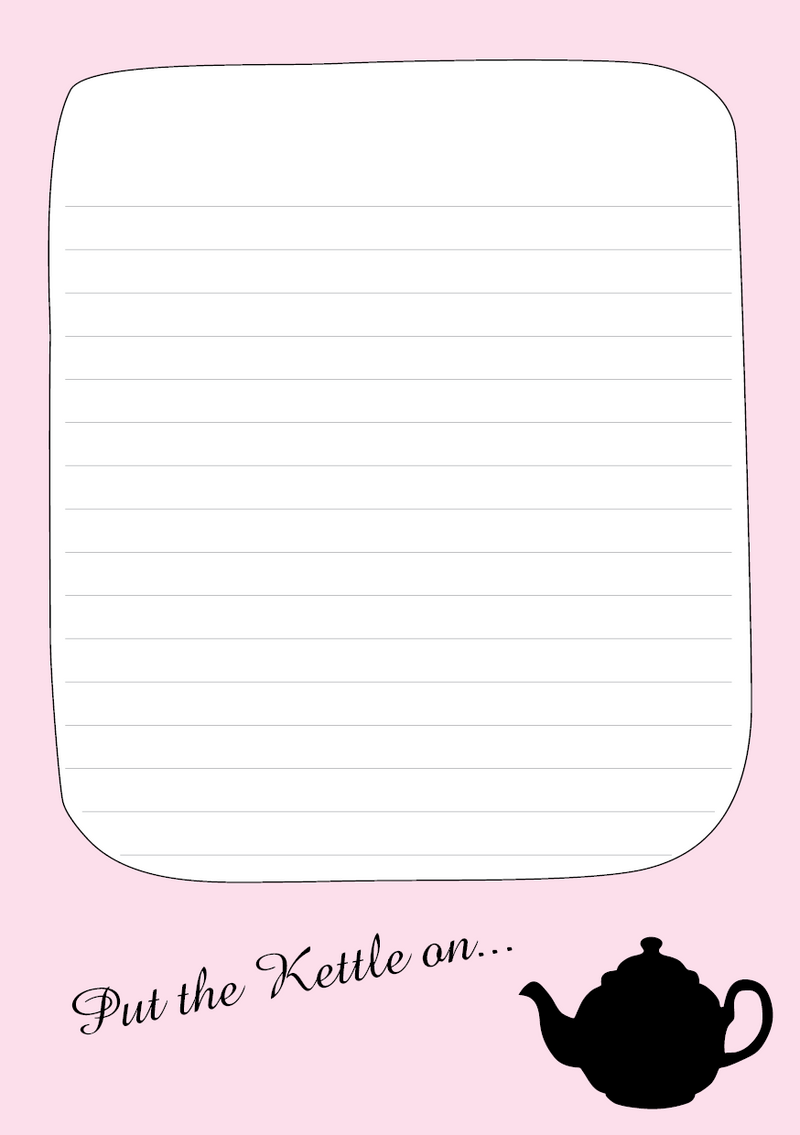 Tea & Coffee Mixed Design Notepad [Lined]